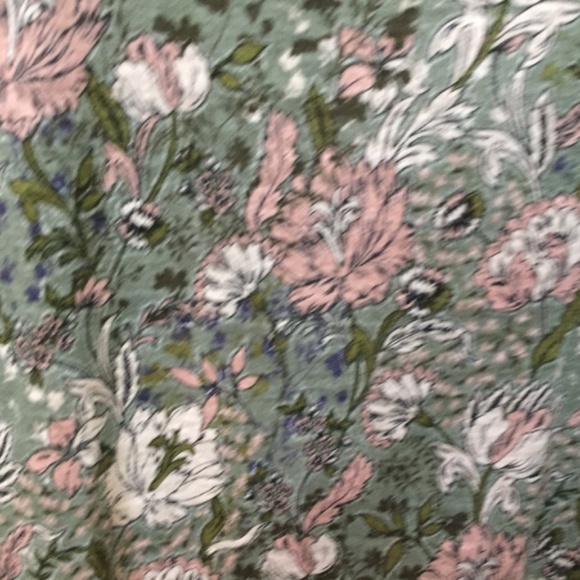 Joie Linen Floral Blouse in Green and Pink - Picture 7 of 15